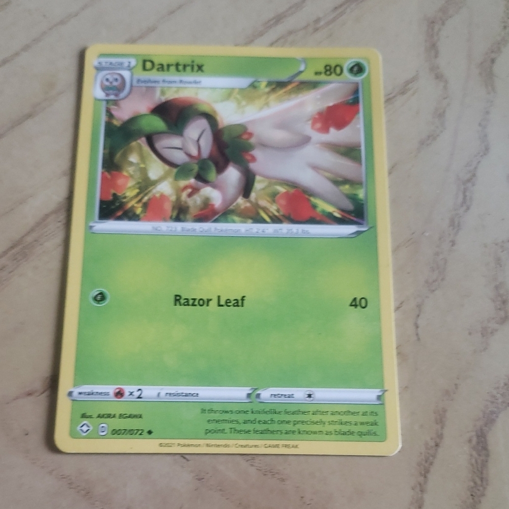 Dartrix Pokémon Card